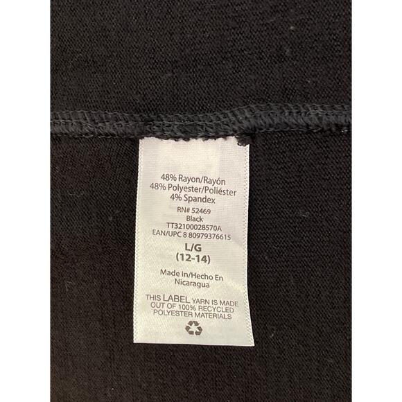 Time and Tru Women’s Black Long Sleeve Crewneck Sweater Large - Picture 4 of 7